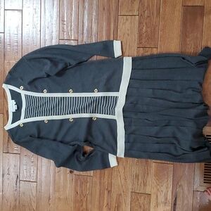 Outlander vintage wool blend sailor dress